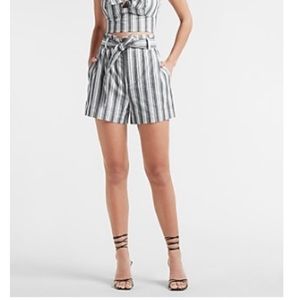Express black/white dress short
